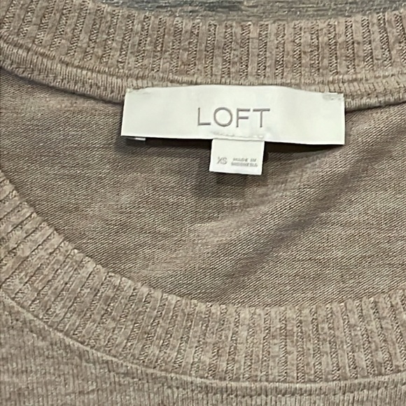 LOFT Light Brown Cozy Long Sleeve Top - Size XS - Picture 6 of 7